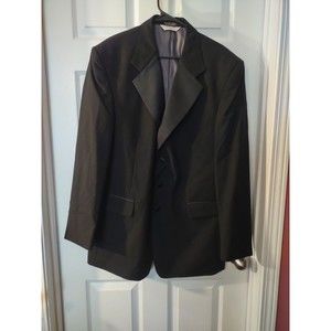 Oleg Cassini Tuxedo Jacket Size 42L Black Formal